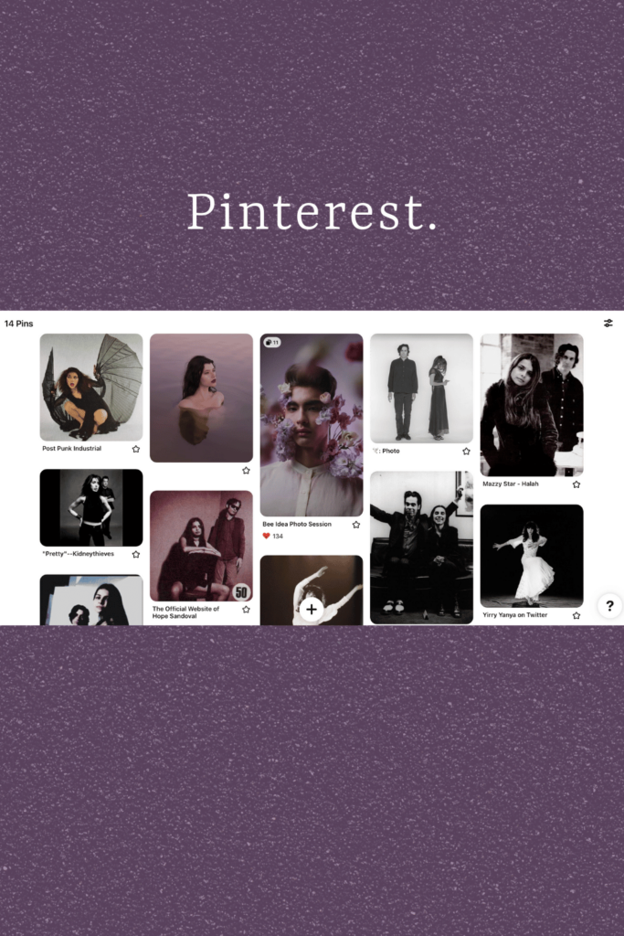 Pinterest board screenshot