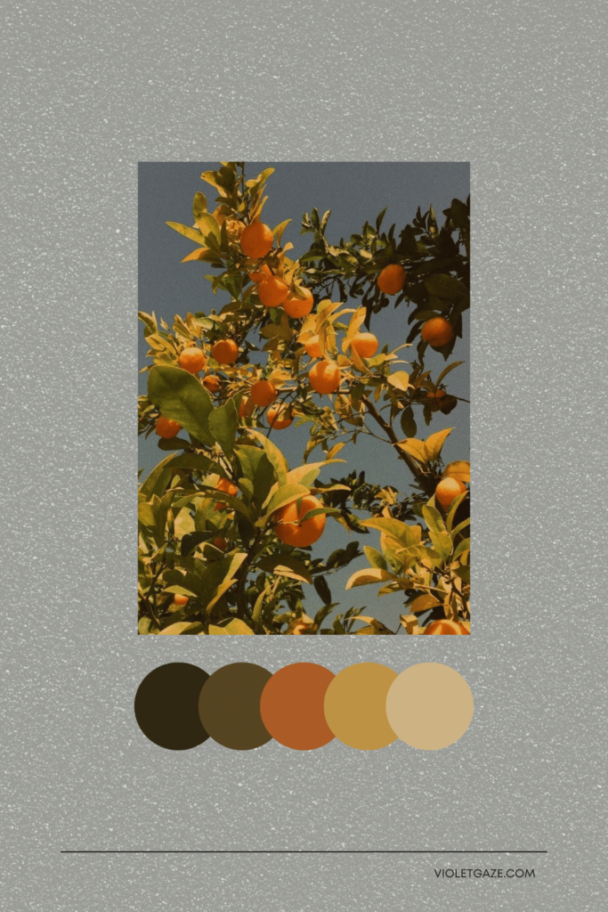 cottagecore color palette yellows and oranges
