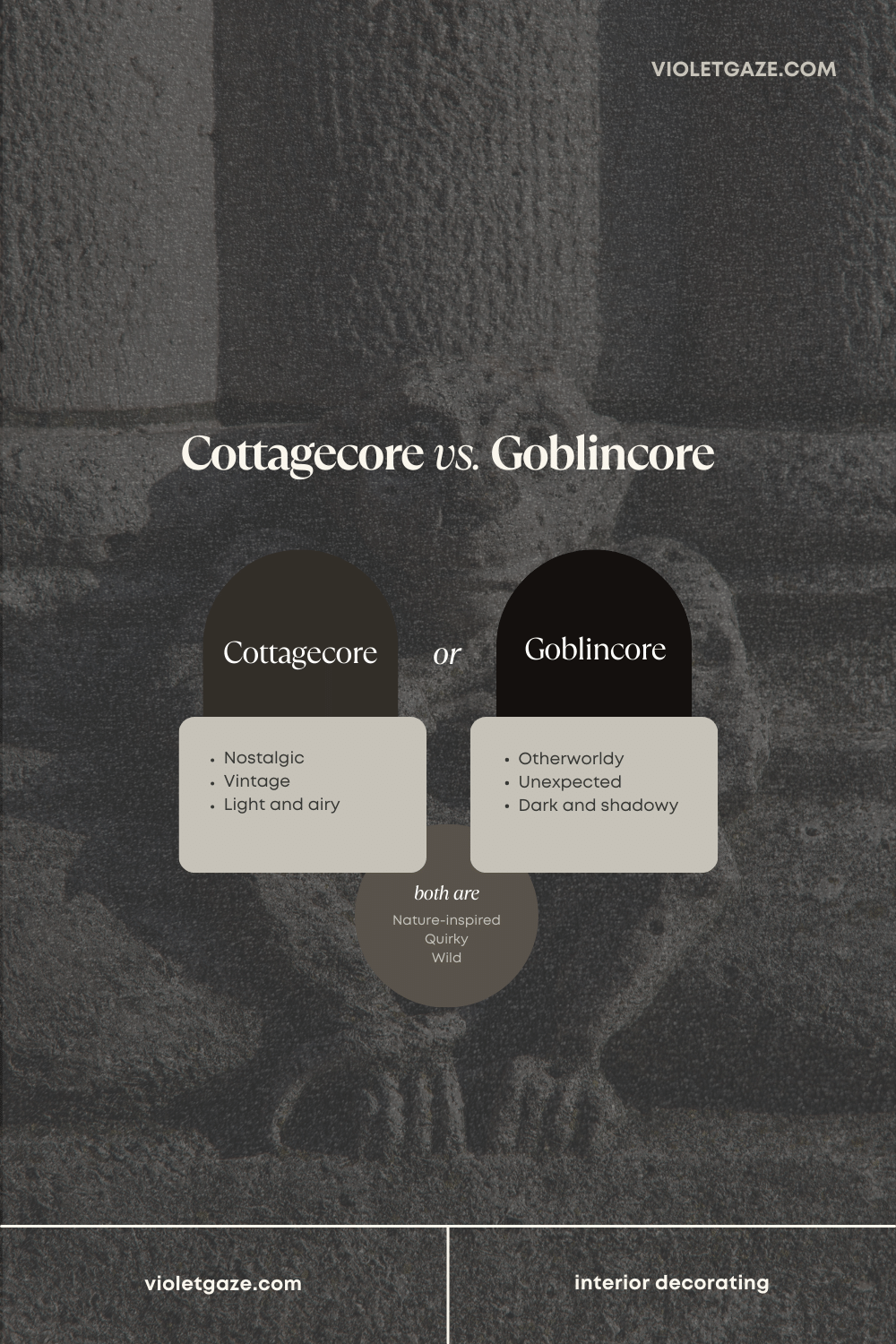 cottagecore vs. goblincore comparison
