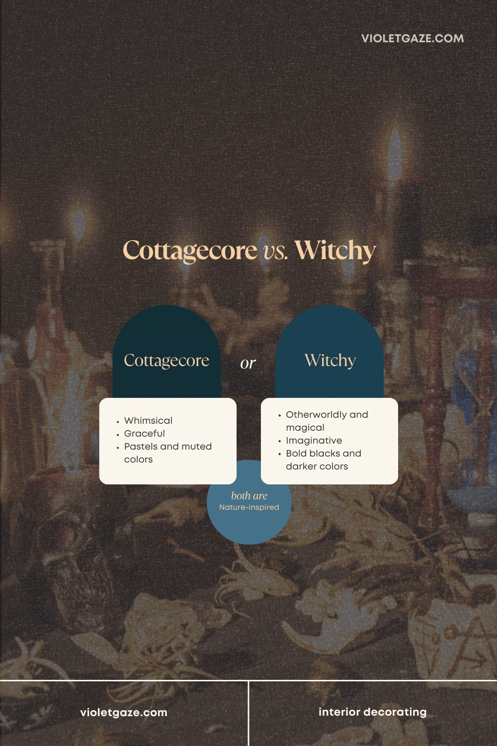 cottagecore vs witchy comparison