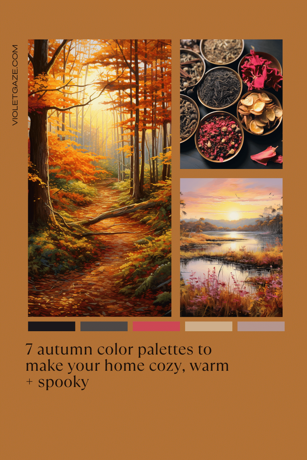 7 autumn color palettes to make your home cozy, warm + spooky