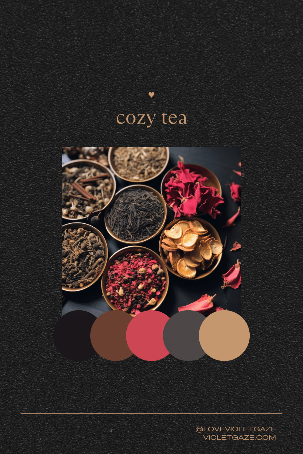 autumn color palette cozy tea