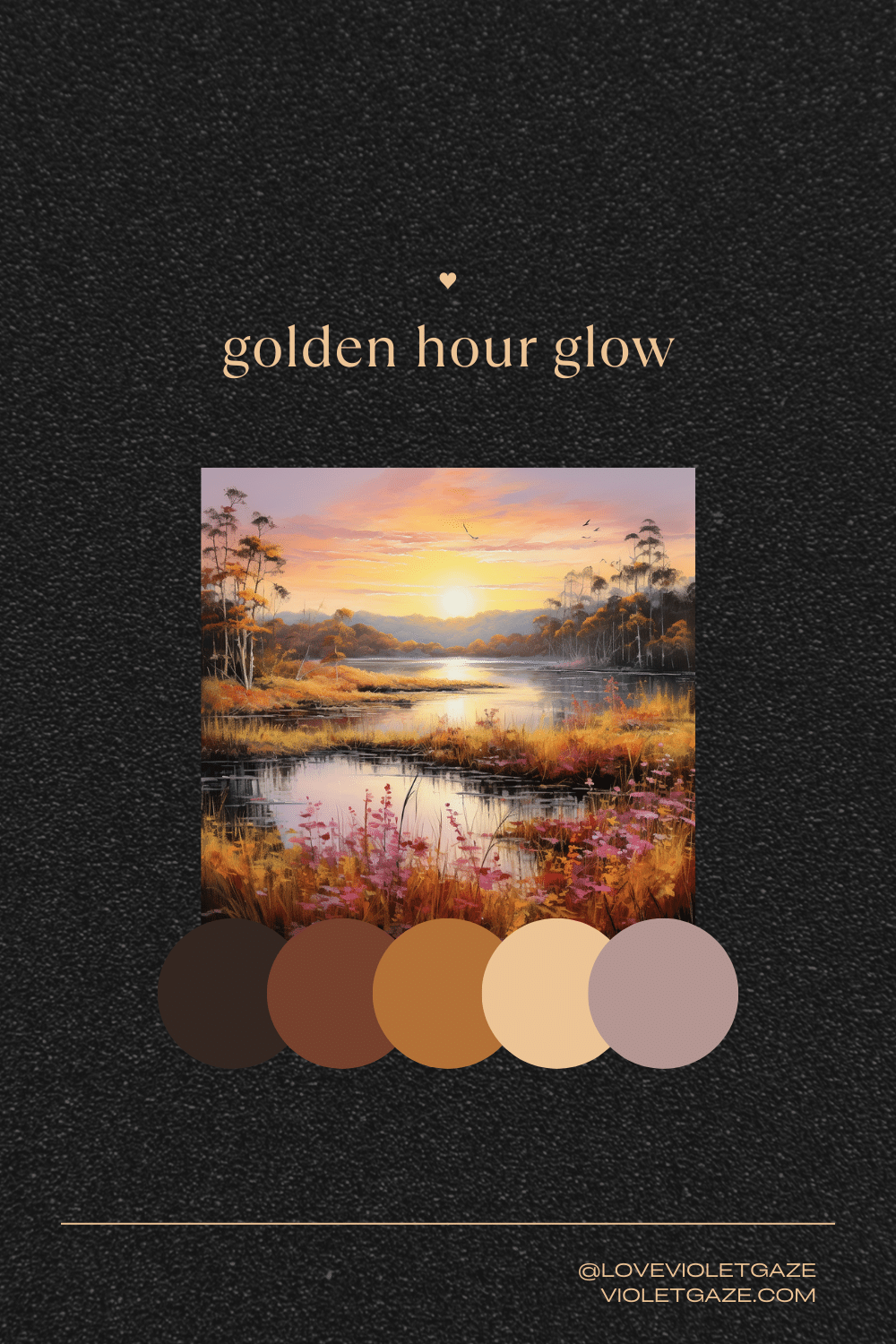 autumn color palette golden hour glow