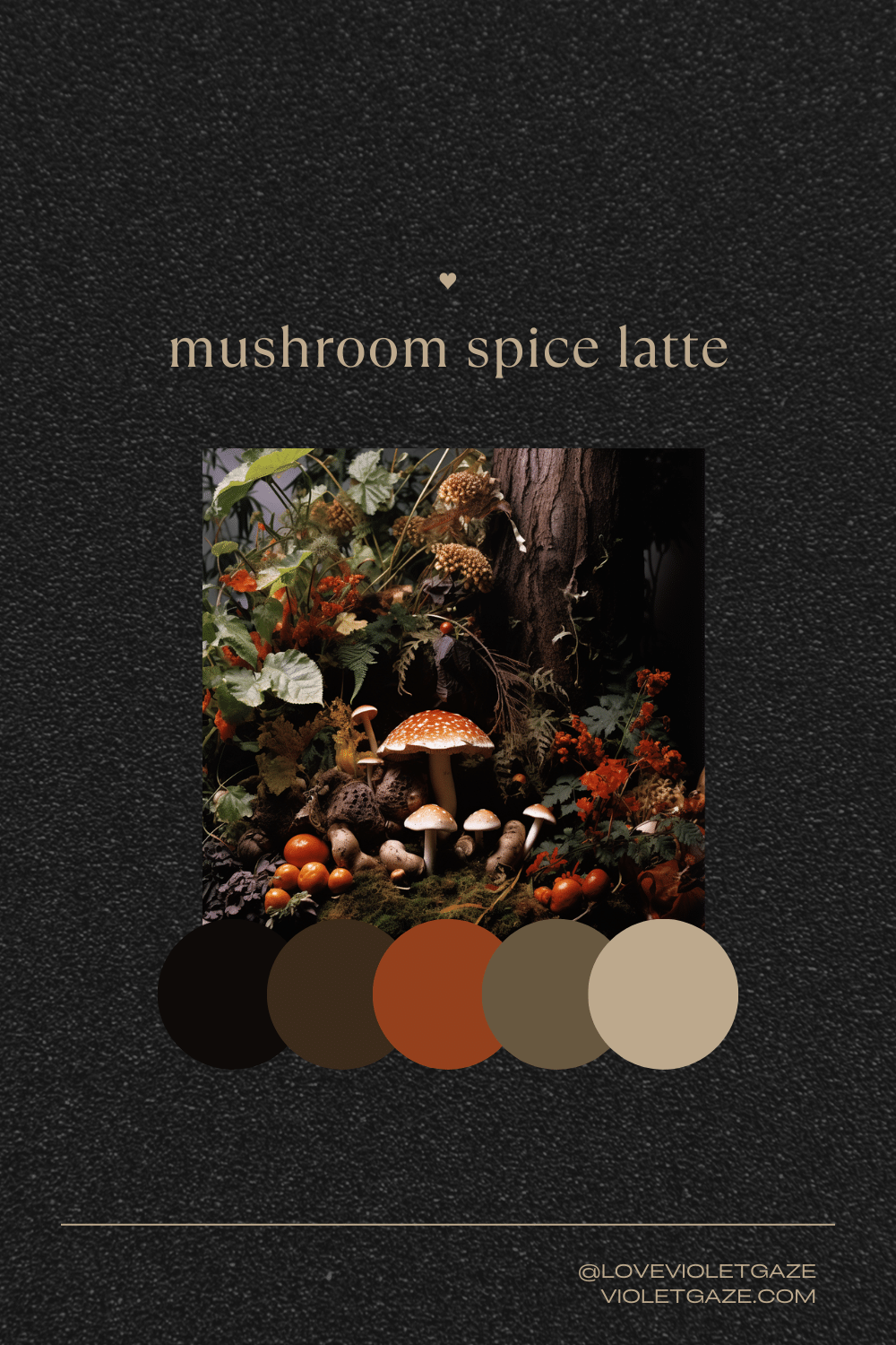 autumn color palette mushroom spice latte