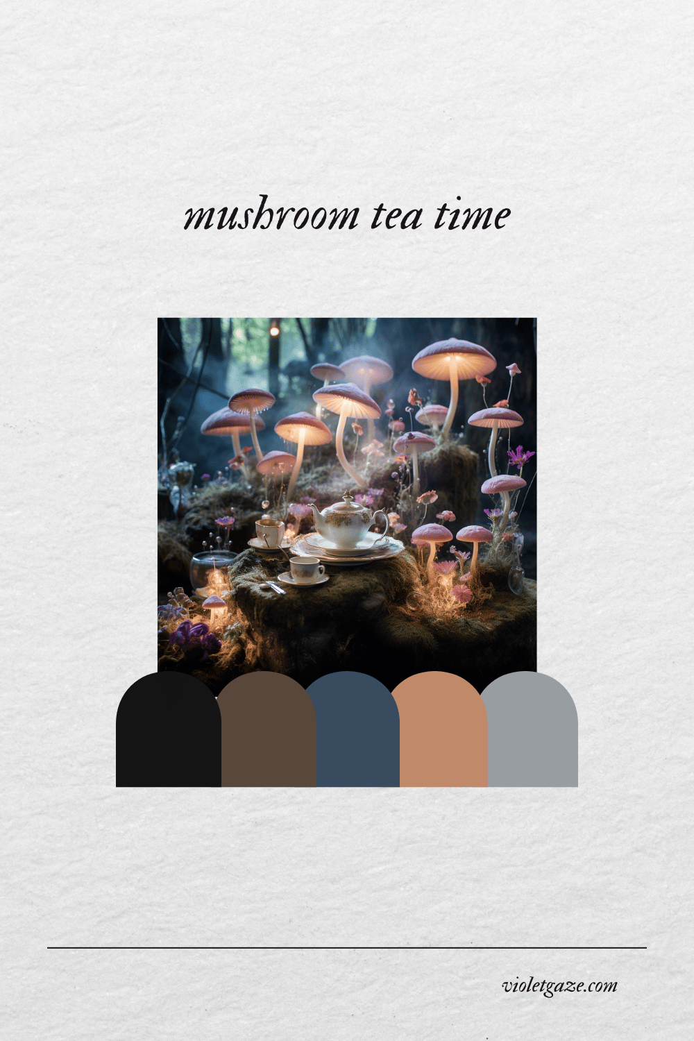 fairycore room mushroom tea time