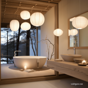 japanese bathroom clean and soft bathtub