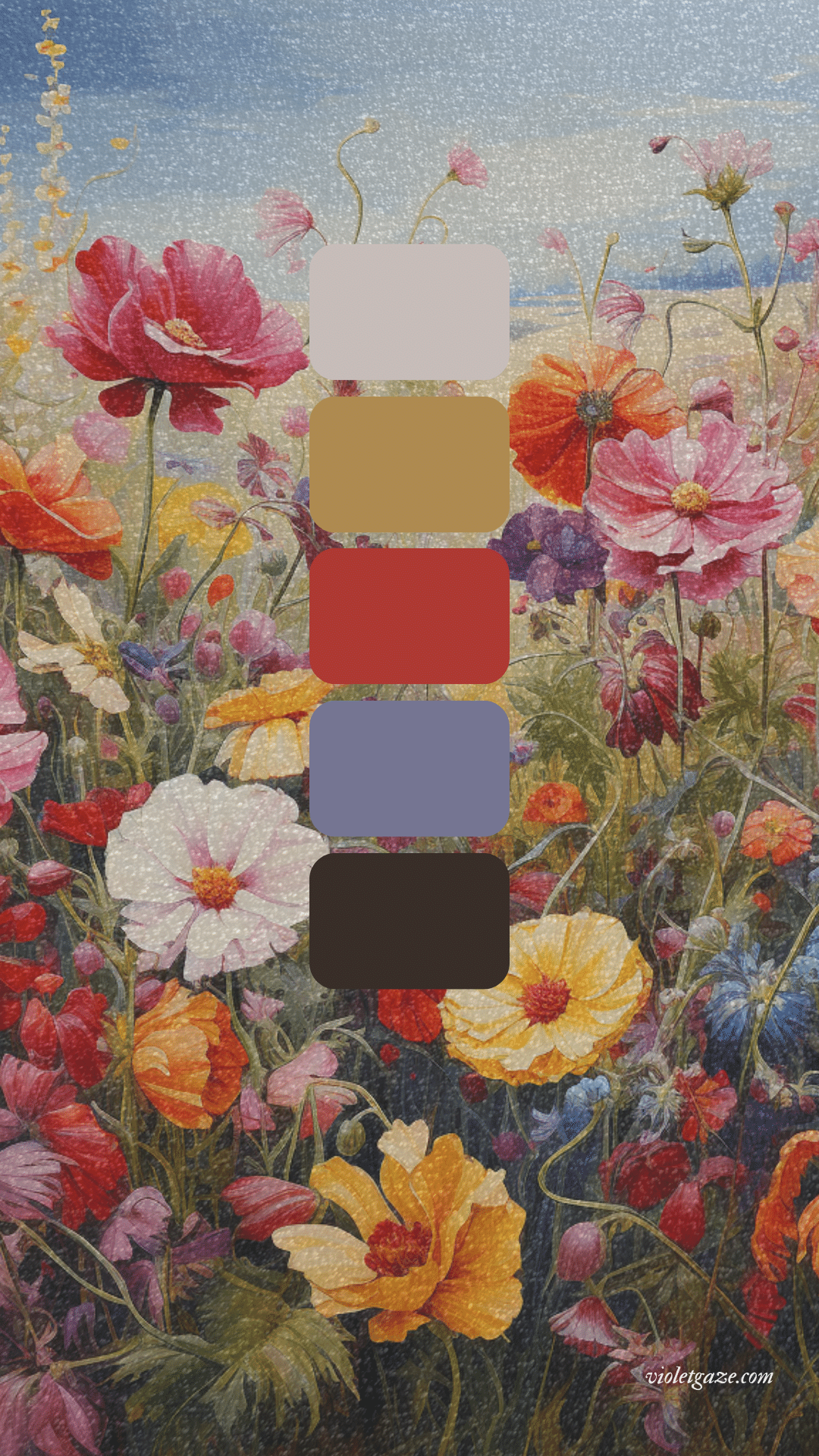 boho color palette flowers