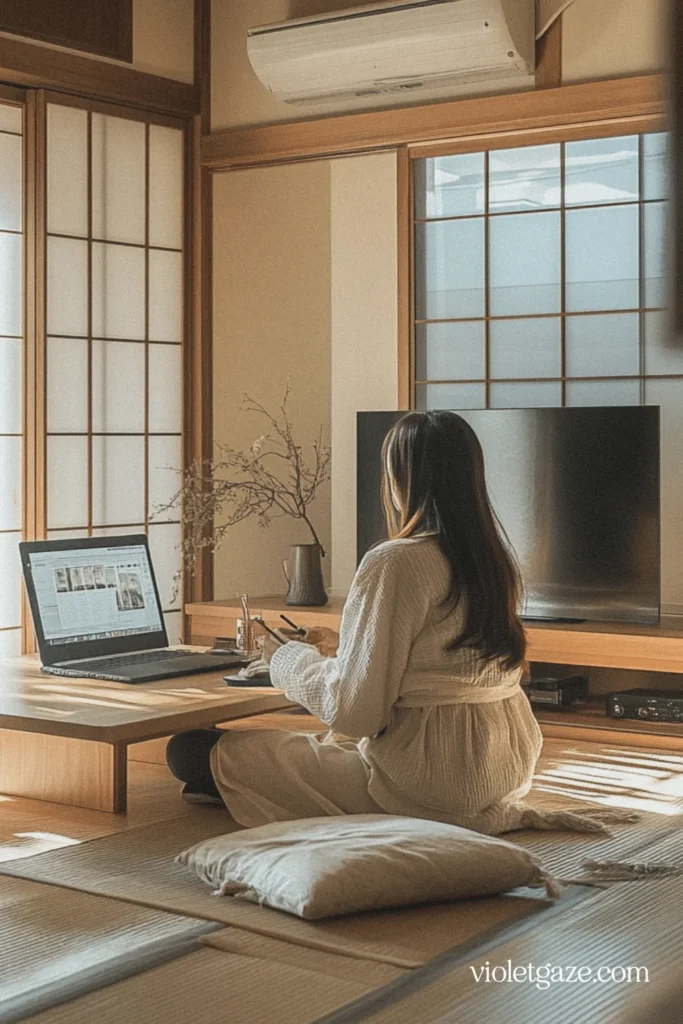 desk to sit on floor