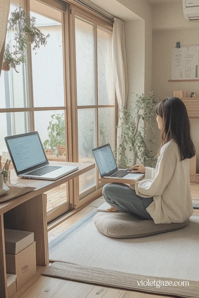 floor sitting desk